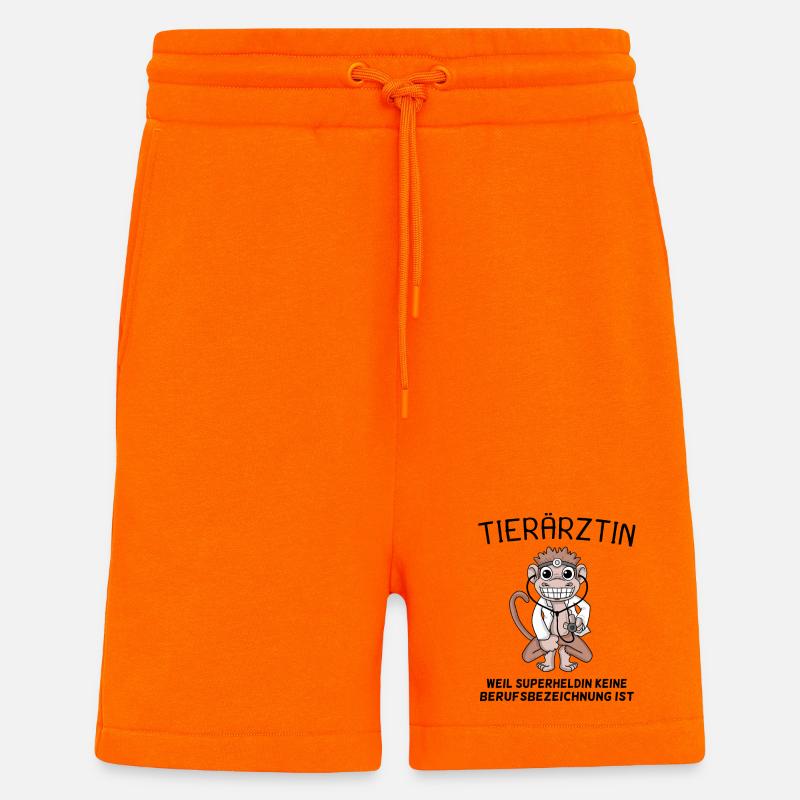 Tierarzt Geschenk mit Spruch - Shorts - made by SPREAD - SUNSET ORANGE