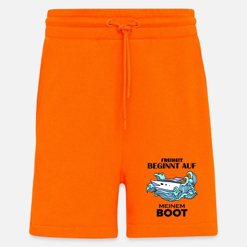 Boote Motorboot - Shorts - made by SPREAD - SUNSET ORANGE