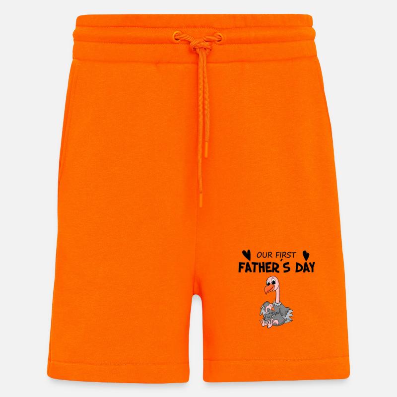 Fête des pères - Short bio décontracté fabriqué en UE - SUNSET ORANGE