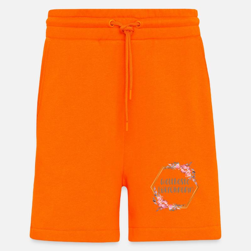Weltbeste Lokführerin Zug Beruf Geschenk - Shorts - made by SPREAD - SUNSET ORANGE