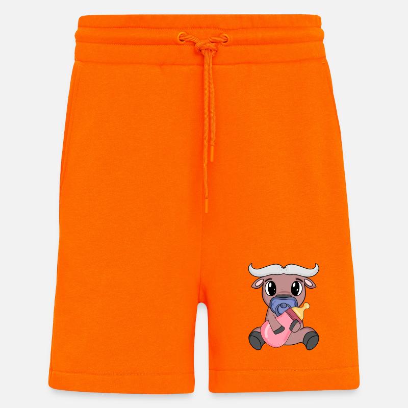 Bébé boeuf - Short bio décontracté fabriqué en UE - SUNSET ORANGE