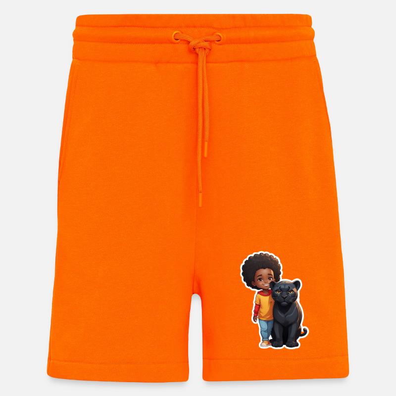 Kinderfreundliche Tierfreundschaft Illustration - Shorts - made by SPREAD - SUNSET ORANGE