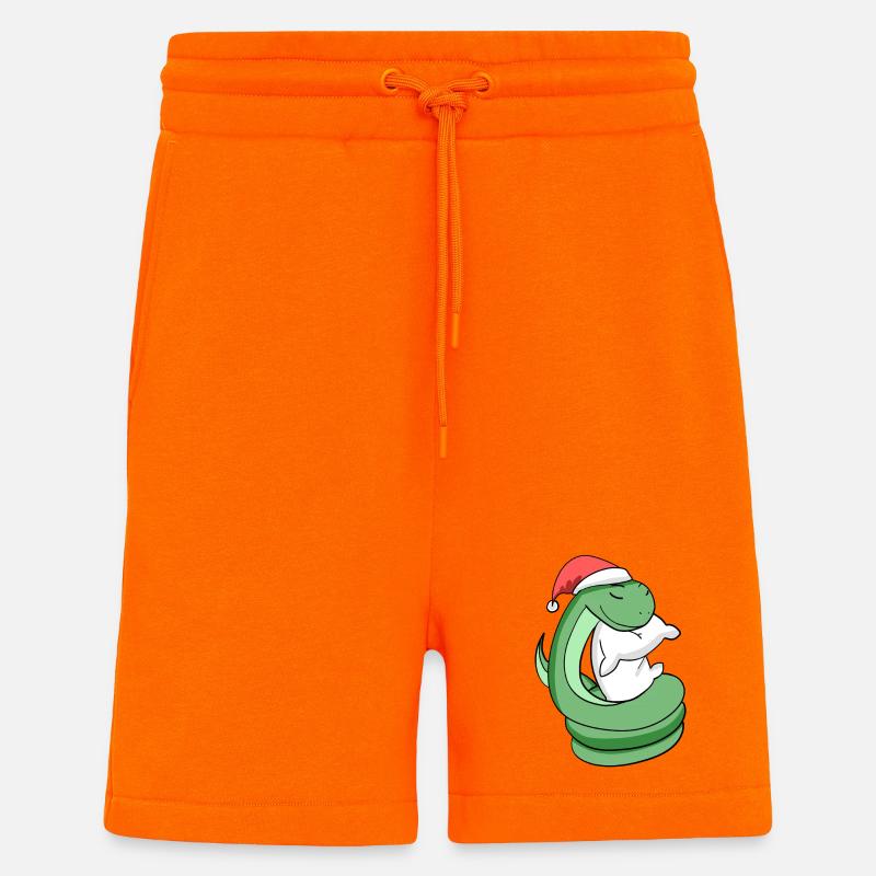 Serpent Mignon Fatigué Noël - Short bio décontracté fabriqué en UE - SUNSET ORANGE