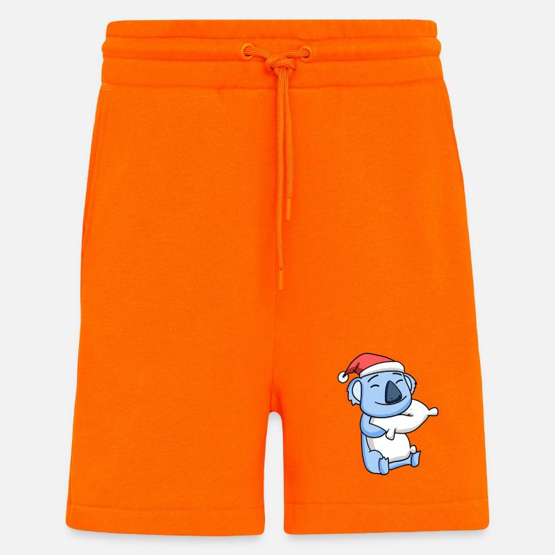Koala Mignon Fatigué Noël - Short bio décontracté fabriqué en UE - SUNSET ORANGE