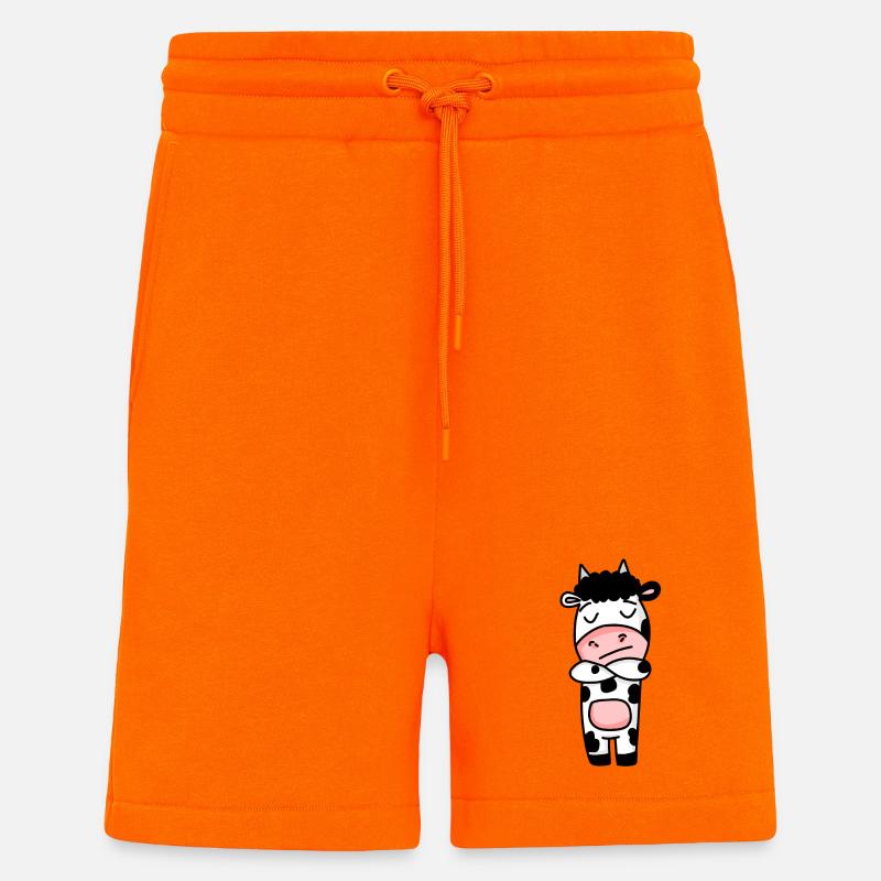 Cow is annoyed - Shorts - made by SPREAD - SUNSET ORANGE