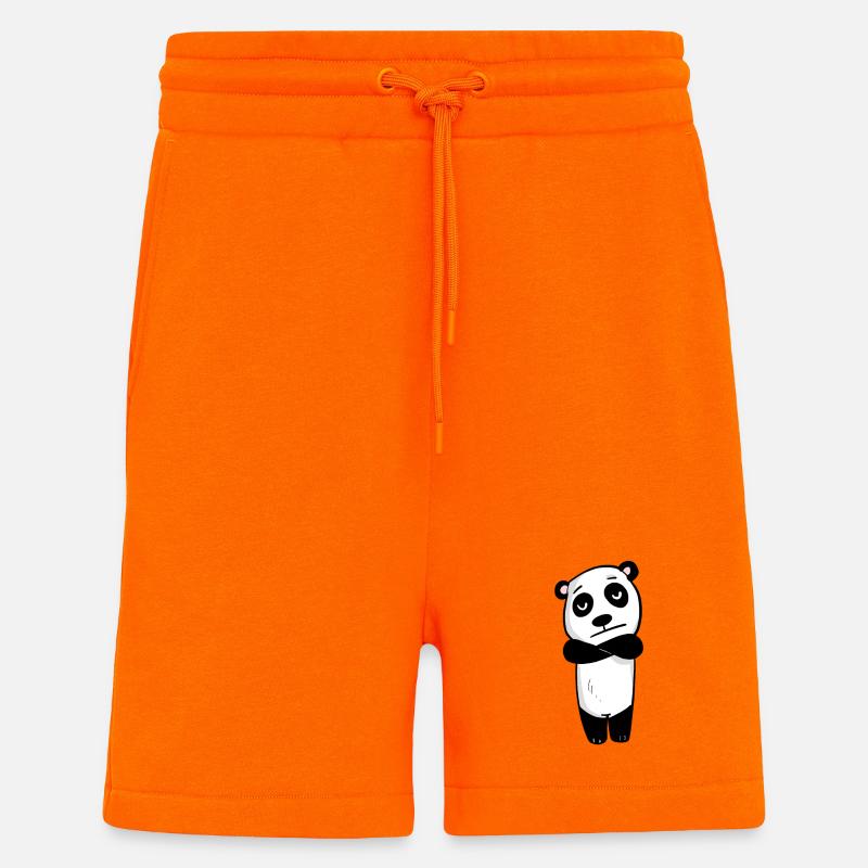 Panda is annoyed - Shorts - made by SPREAD - SUNSET ORANGE