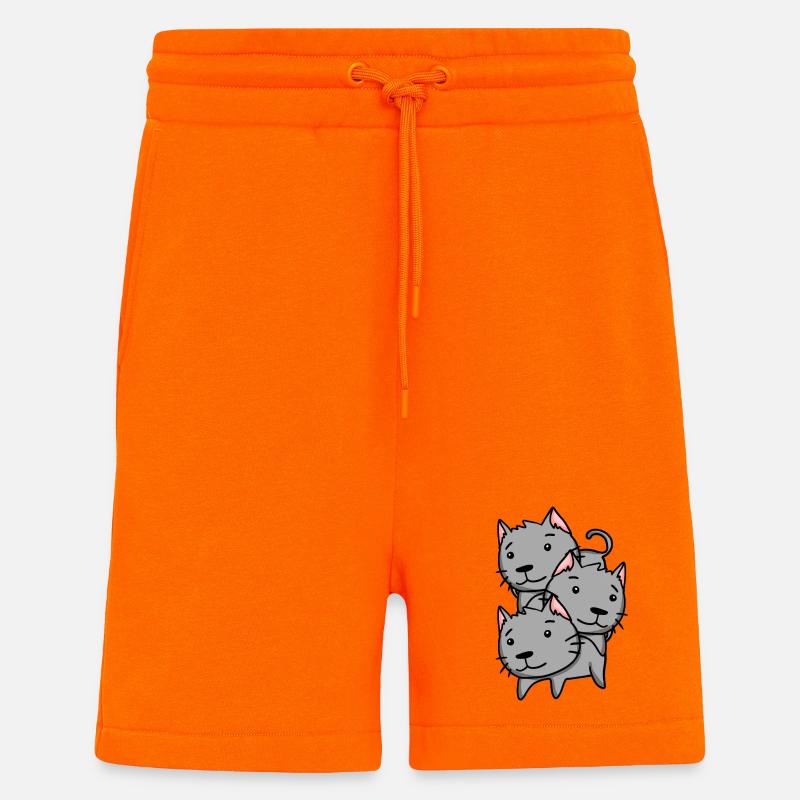 Cat Cats - Shorts - made by SPREAD - SUNSET ORANGE