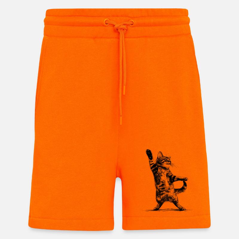 chat disco - Short bio décontracté fabriqué en UE - SUNSET ORANGE