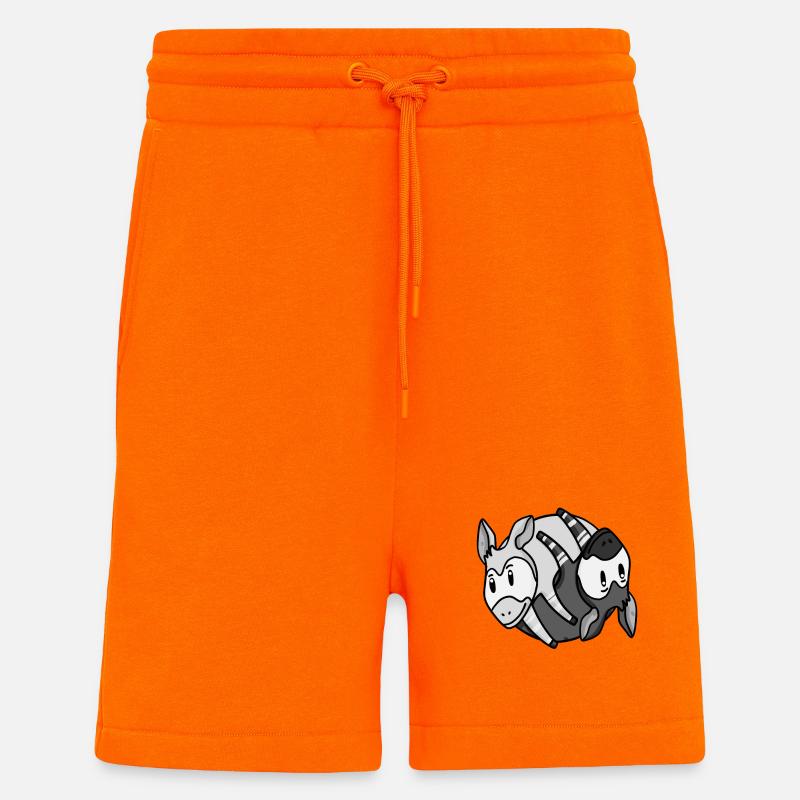 Yin Yang Okapi - Shorts - made by SPREAD - SUNSET ORANGE