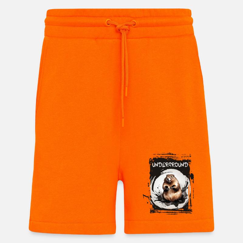 Underground Murmeltier - Shorts - made by SPREAD - SUNSET ORANGE