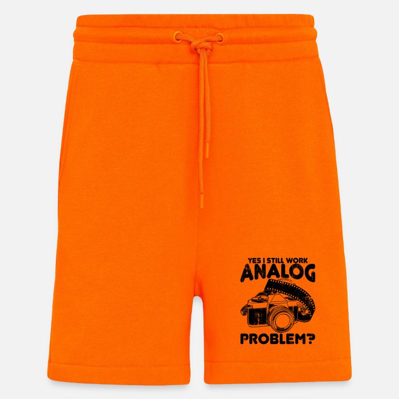 Ja ich arbeite noch analog - Shorts - made by SPREAD - SUNSET ORANGE