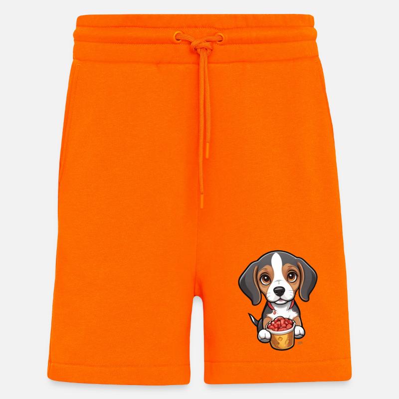 Petit chiot beagle - Short bio décontracté fabriqué en UE - SUNSET ORANGE