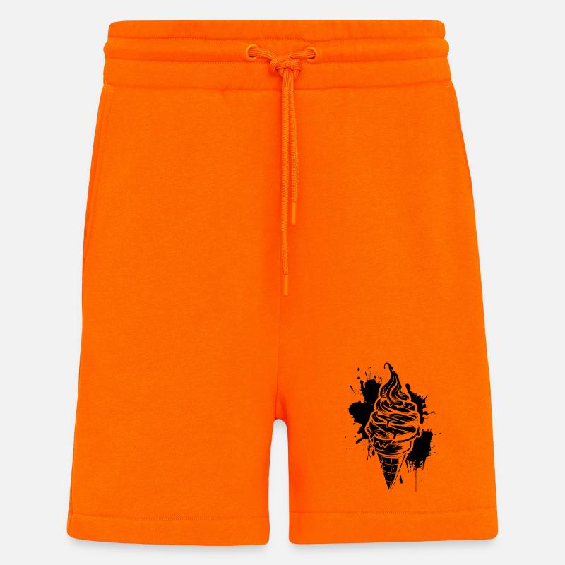 Eiswaffel Softeis - Shorts - made by SPREAD - SUNSET ORANGE