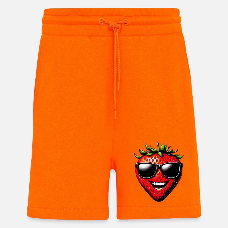 Erdbeere mit Sonnenbrille - Shorts - made by SPREAD - SUNSET ORANGE