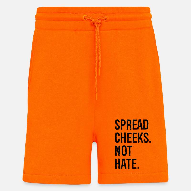 spread cheeks not hate - Short bio décontracté fabriqué en UE - SUNSET ORANGE