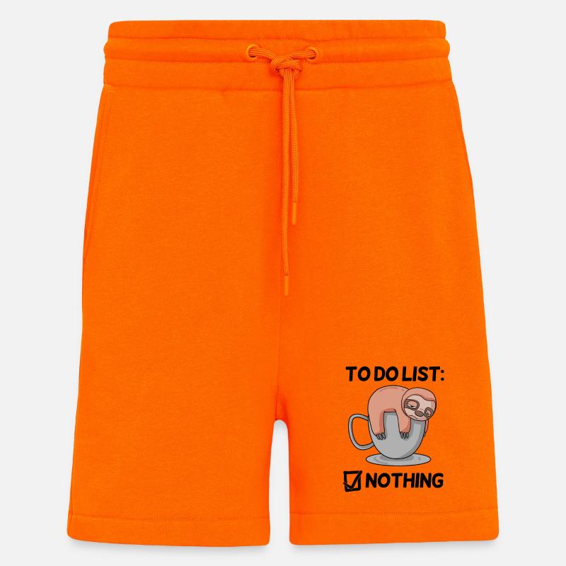 Funny Saying - Funny Sayings - with Sloth - Shorts - made by SPREAD - SUNSET ORANGE