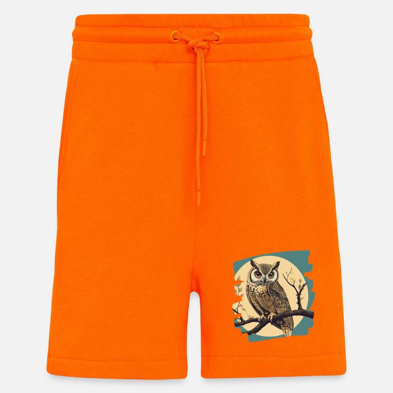 Owl - Shorts - made by SPREAD - SUNSET ORANGE