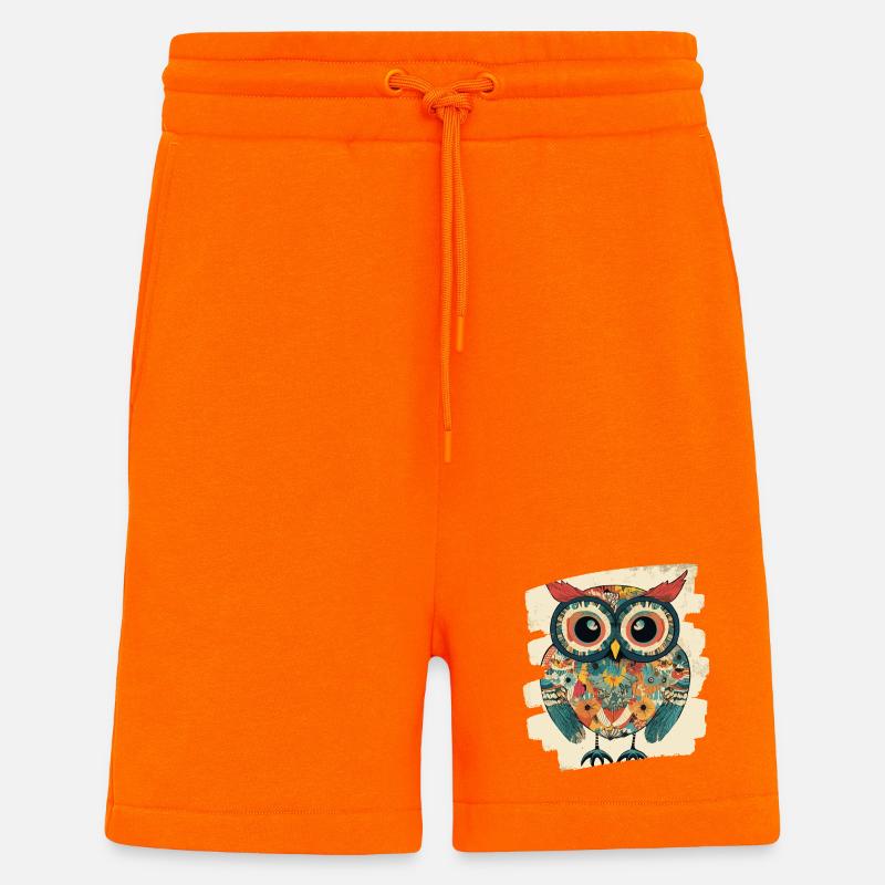 Owl - Shorts - made by SPREAD - SUNSET ORANGE