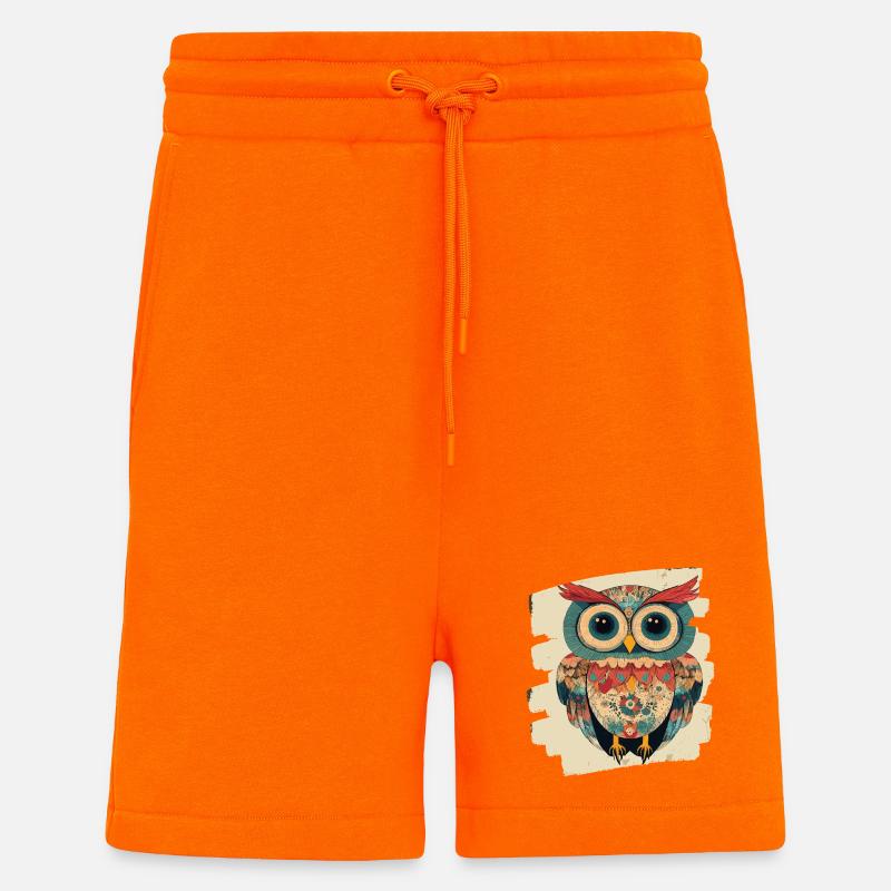 Owl - Shorts - made by SPREAD - SUNSET ORANGE