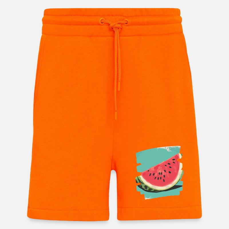 Pastèque - Short bio décontracté fabriqué en UE - SUNSET ORANGE