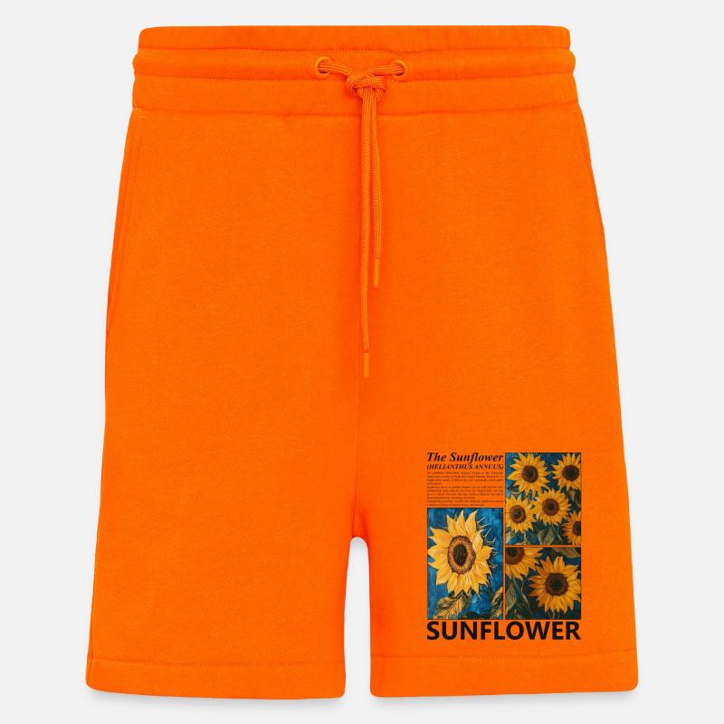 Sunflower Summer Nature Botany Blossoms Gift - Shorts - made by SPREAD - SUNSET ORANGE