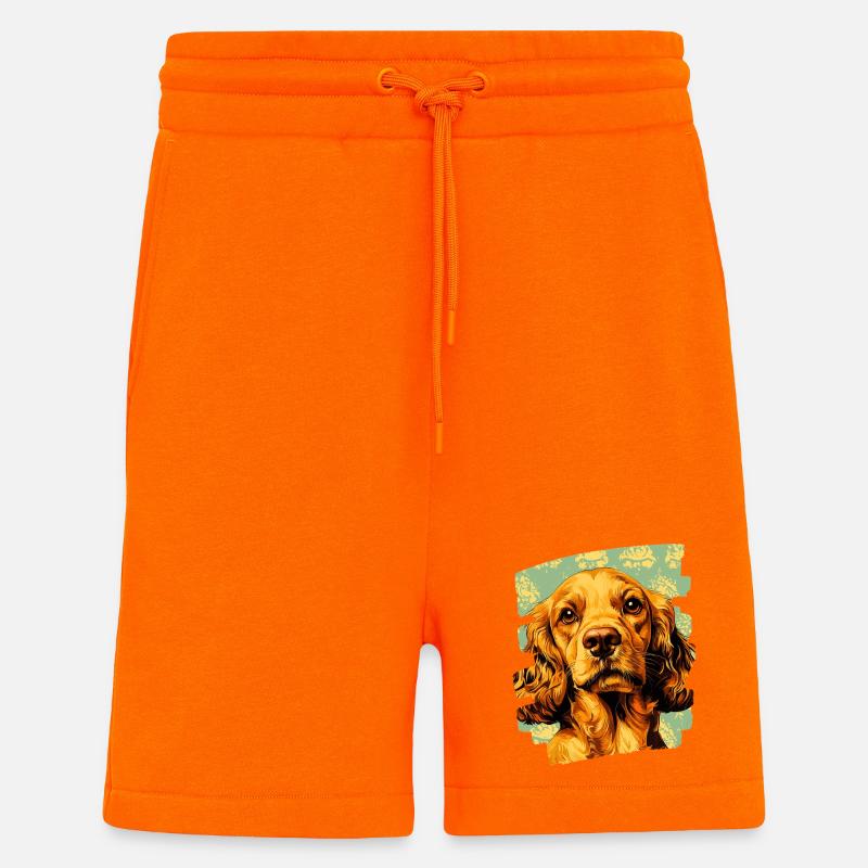 Cocker Spaniel - Shorts - made by SPREAD - SUNSET ORANGE