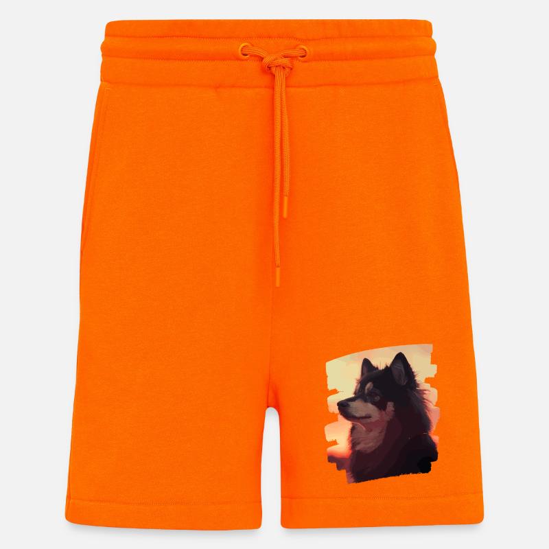 Finnischer Lapphund - Shorts - made by SPREAD - SUNSET ORANGE