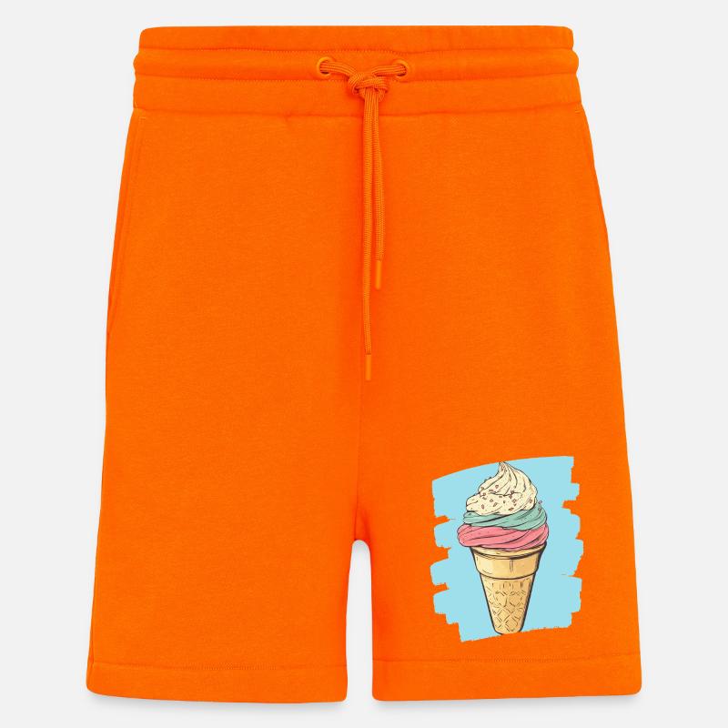 Eiscreme Eis - Shorts - made by SPREAD - SUNSET ORANGE