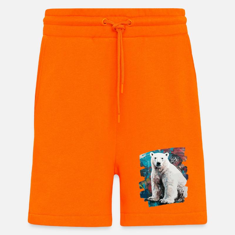 Eisbär Graffiti Sprayer - Shorts - made by SPREAD - SUNSET ORANGE