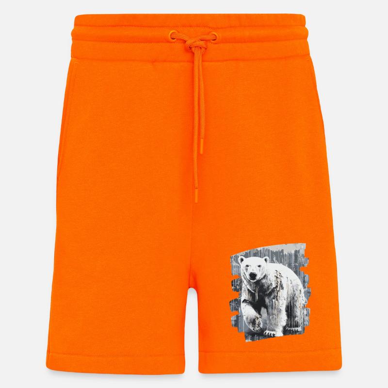 Eisbär Graffiti Sprayer - Shorts - made by SPREAD - SUNSET ORANGE