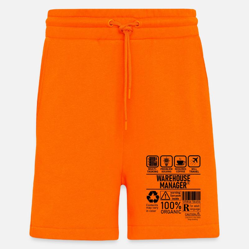 Warehouse Manager multi tasking problem solving - Shorts - made by SPREAD - SUNSET ORANGE