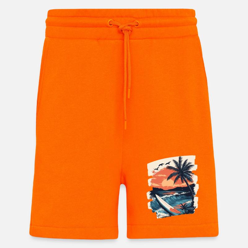 Beach Palm Trees Sunset Summer - Shorts - made by SPREAD - SUNSET ORANGE