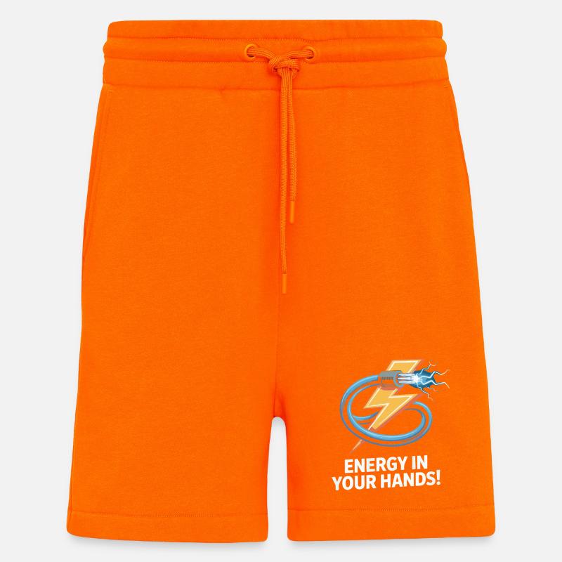 Conception de l'éclairage électrique - Short bio décontracté fabriqué en UE - SUNSET ORANGE