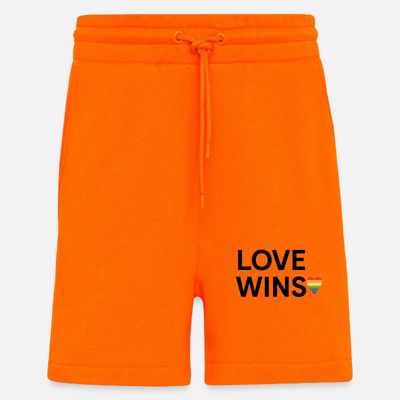 Liebe gewinnt Regenbogen-Herz-Design - Shorts - made by SPREAD - SUNSET ORANGE
