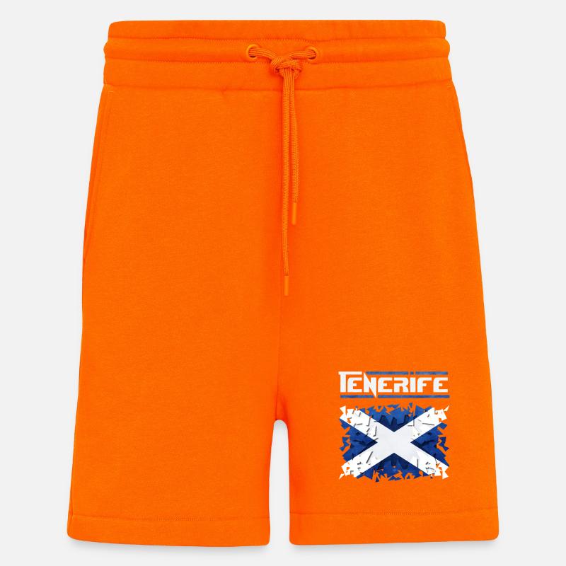 Tenerife Flag Design on Mutation - Shorts - made by SPREAD - SUNSET ORANGE
