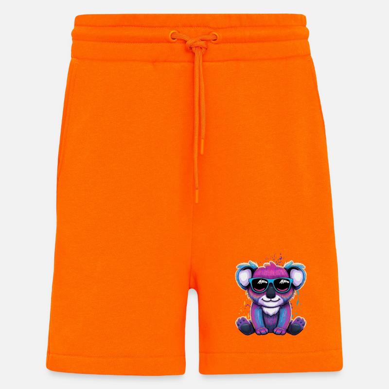 Australia Bamboo Eater Marsupial Koala - Shorts - made by SPREAD - SUNSET ORANGE