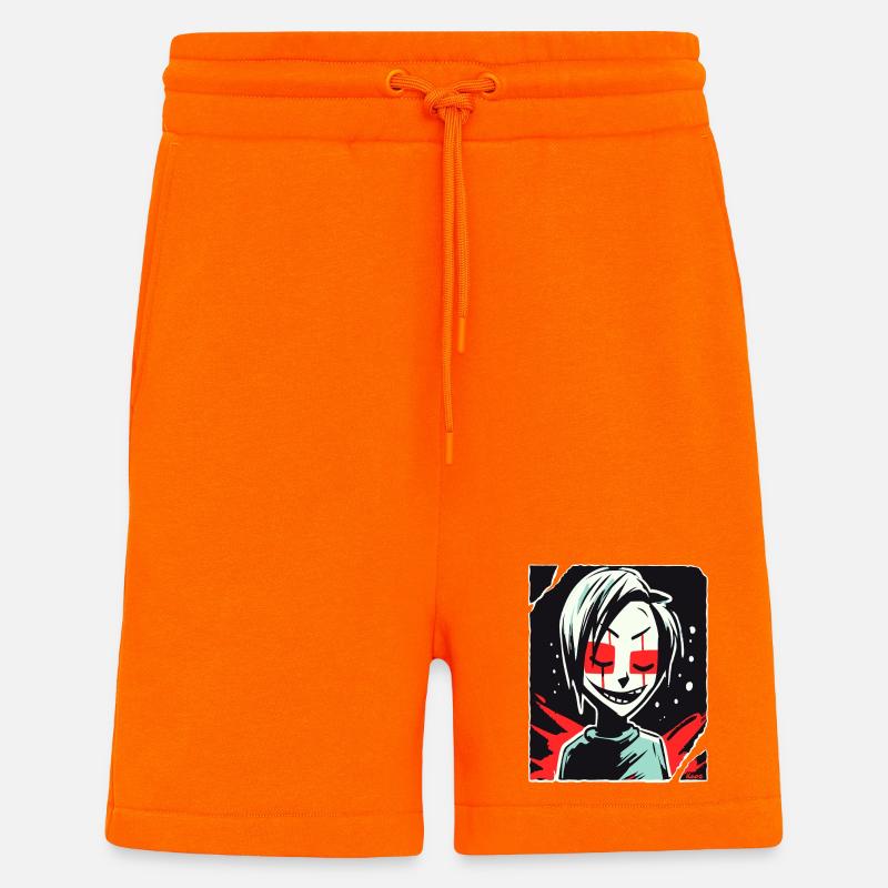 Dunkle humanoide Leinwandkunst - Shorts - made by SPREAD - SUNSET ORANGE