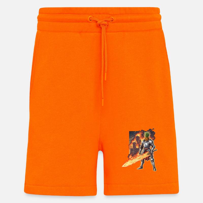 Feuriger Paladin mit Ananas Ritter - Shorts - made by SPREAD - SUNSET ORANGE