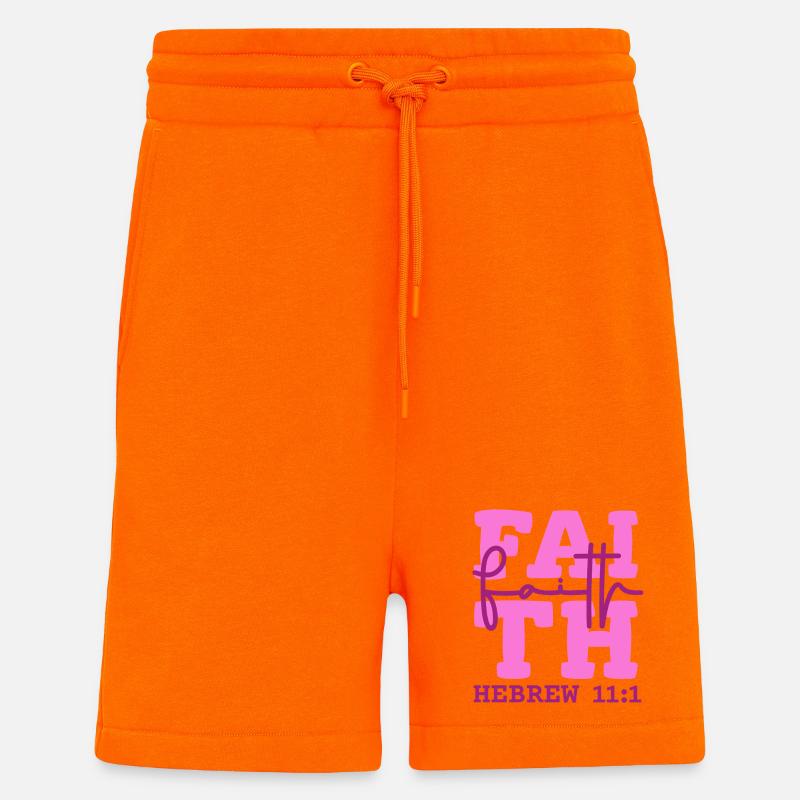 Foi Espérance Jésus Conception Chrétienne - Short bio décontracté fabriqué en UE - SUNSET ORANGE