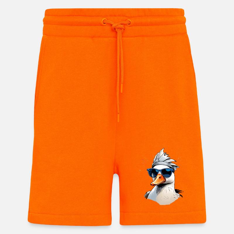 Cool Gans mit Sonnenbrille - Shorts - made by SPREAD - SUNSET ORANGE