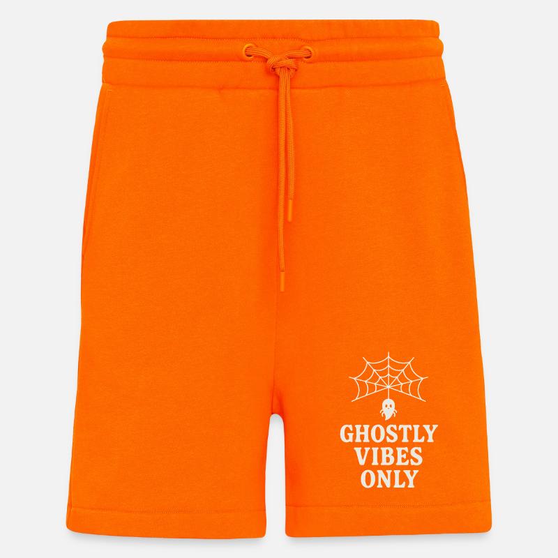 Geistlicher Spinnenweb-Print mit Geist - Shorts - made by SPREAD - SUNSET ORANGE