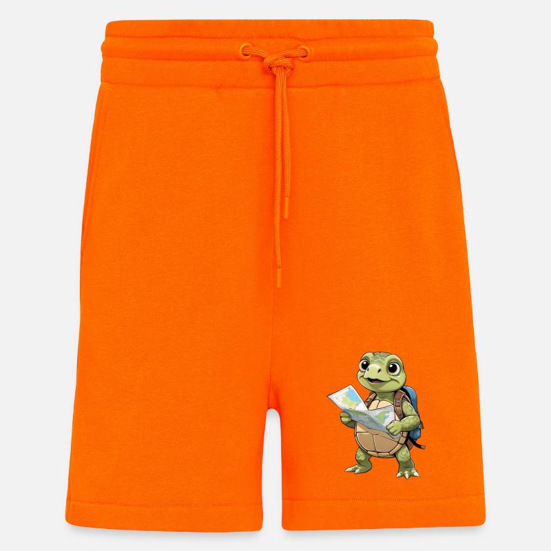 Abenteuertrend Schildkrötenreise - Shorts - made by SPREAD - SUNSET ORANGE