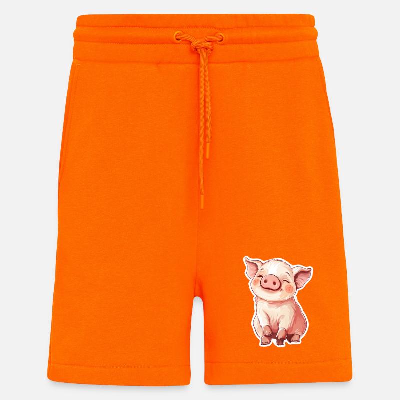 Schwein Ferkel - Shorts - made by SPREAD - SUNSET ORANGE