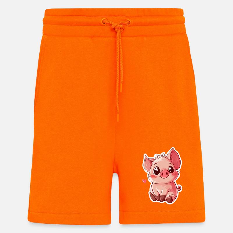 Schwein Ferkel - Shorts - made by SPREAD - SUNSET ORANGE