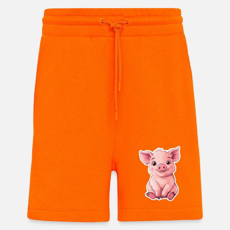 Schwein Ferkel - Shorts - made by SPREAD - SUNSET ORANGE