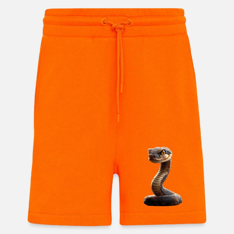 Schlange Python Kobra Klapperschlange Schlangen - Shorts - made by SPREAD - SUNSET ORANGE