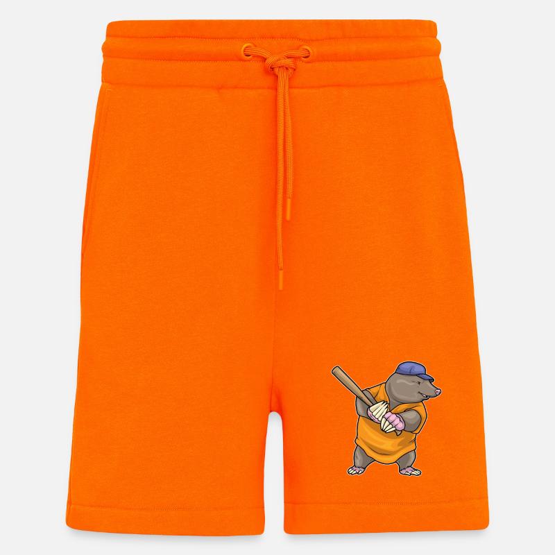 Taupe Baseball Batte de Baseball - Short bio décontracté fabriqué en UE - SUNSET ORANGE