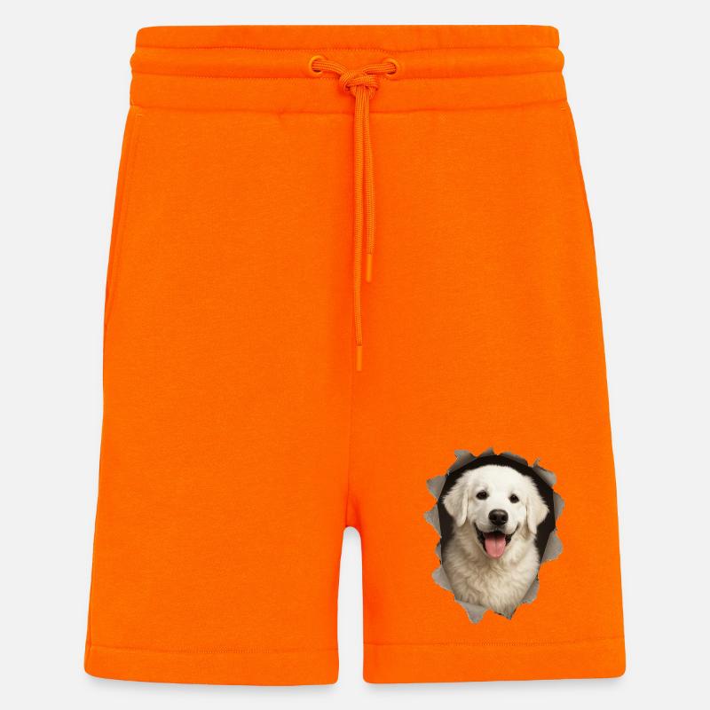 Kuvasz - Short bio décontracté fabriqué en UE - SUNSET ORANGE