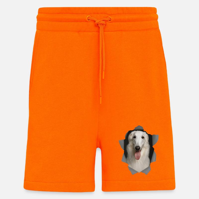 Barzoï - Short bio décontracté fabriqué en UE - SUNSET ORANGE