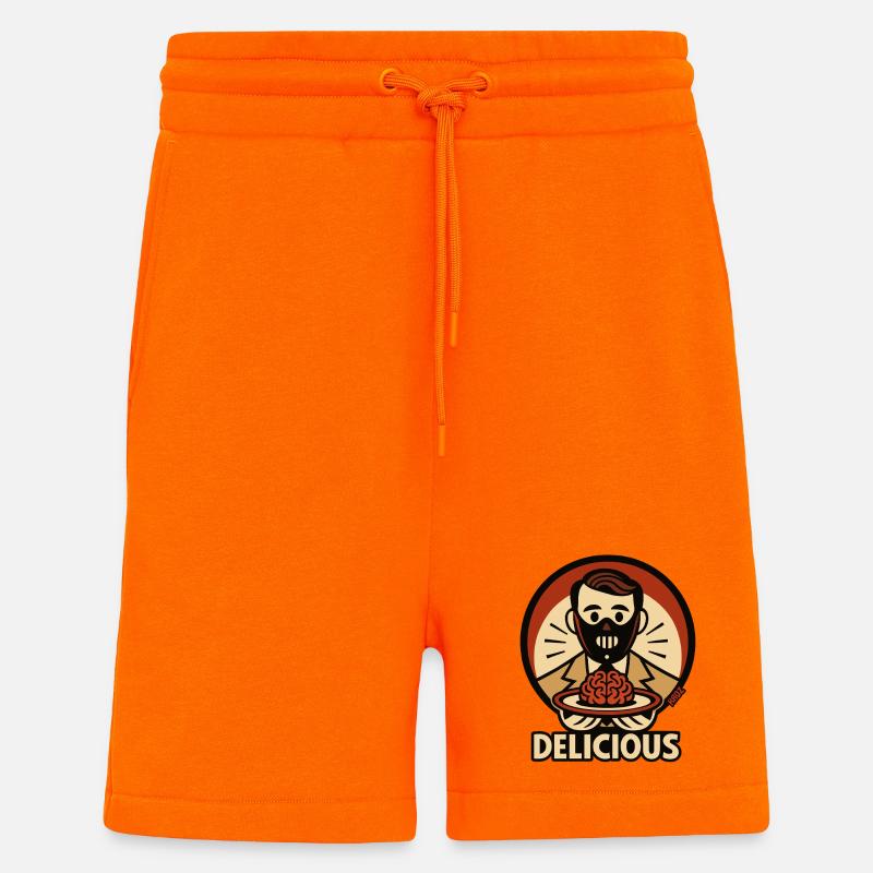 Lecker Lecter Catering mit Gehirn Teller - Shorts - made by SPREAD - SUNSET ORANGE